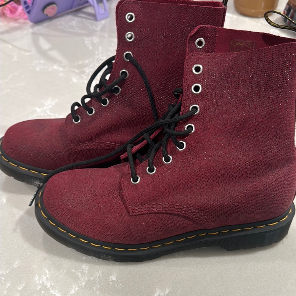 Dr. Martens Women's Deep Red Combat Boots